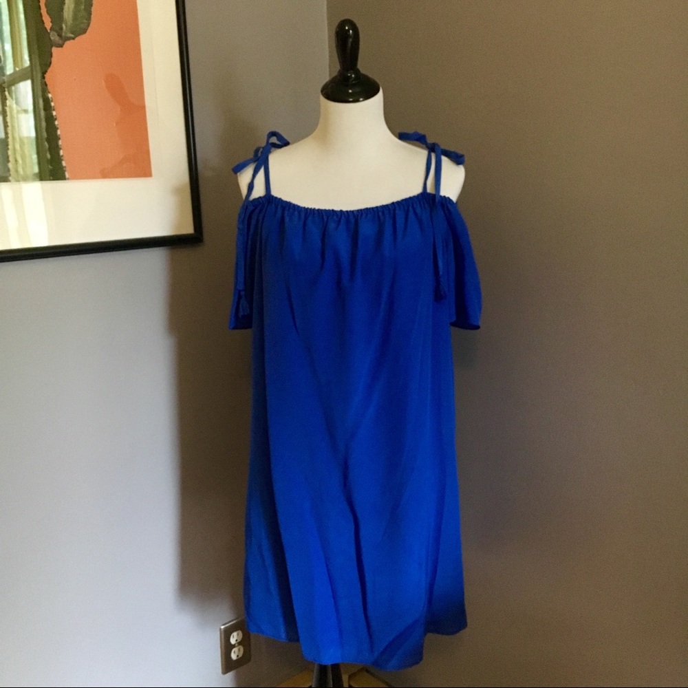 NWT - Madewell silk cold shoulder dress